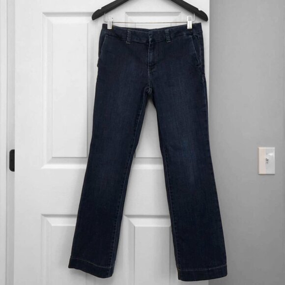 Tommy Hilfiger Denim Straight Leg Boot Trouser Mid-Rise Dark Jeans Women's 4/6 - Picture 1 of 13